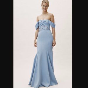 Marchesa Notte Blue Shelly Gown